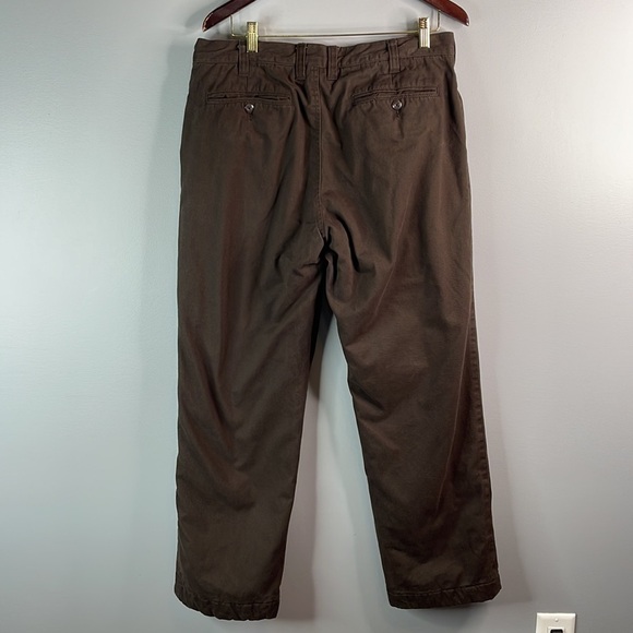 Denver Hayes Mens Brown Flannel Lined Pants Double Layer Insulated Buffalo 36x30 - Picture 5 of 10